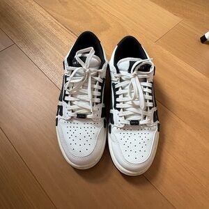 AMIRI White and Black Leather Sneakers